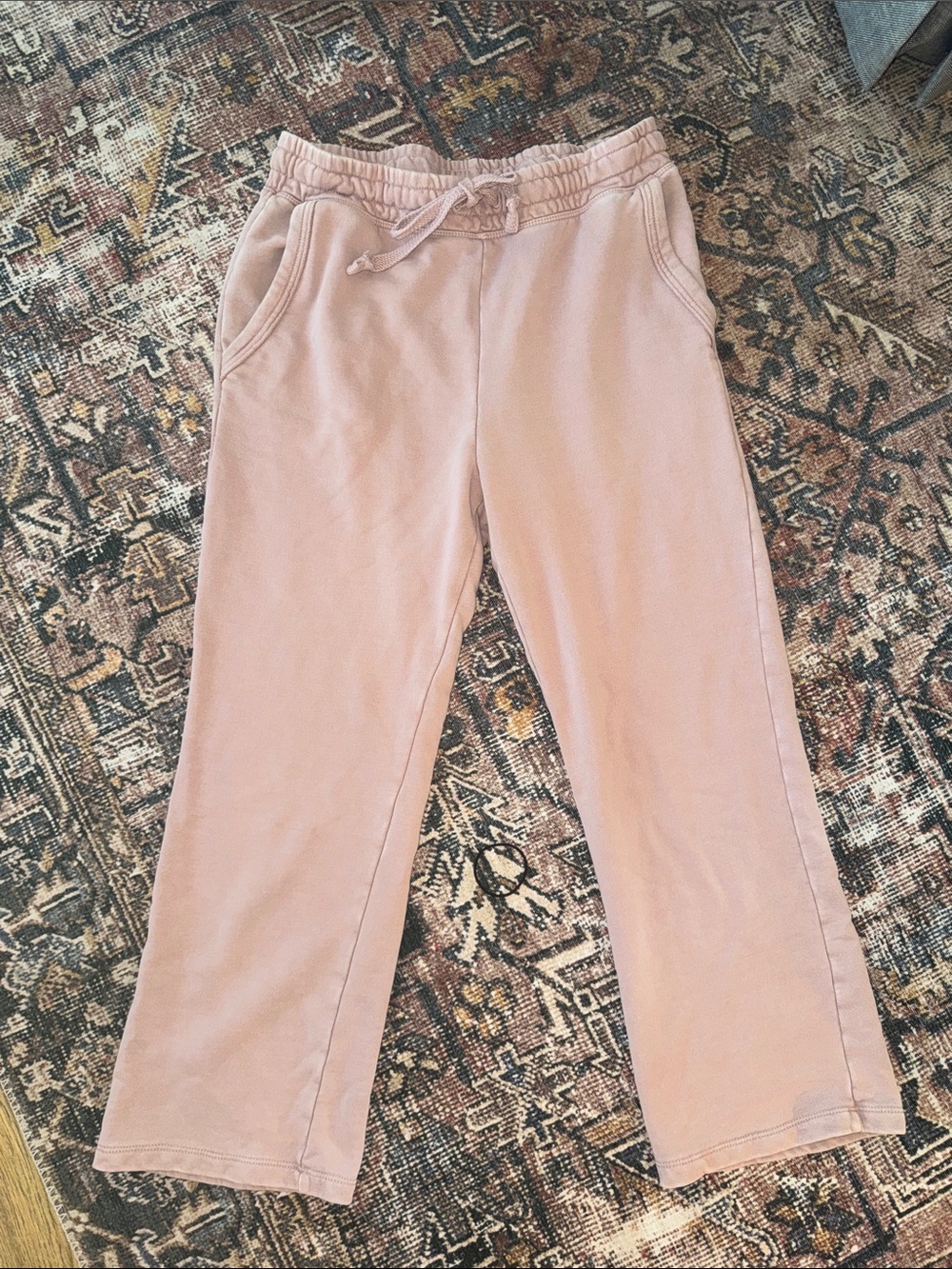 Daily Drills Dusty Rose Boot Cut Sweatpants Size S